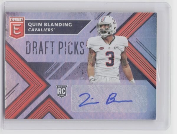 2018 Panini Elite Draft Picks Quin Blanding AU #204 Cavaliers Draft Picks Autogr