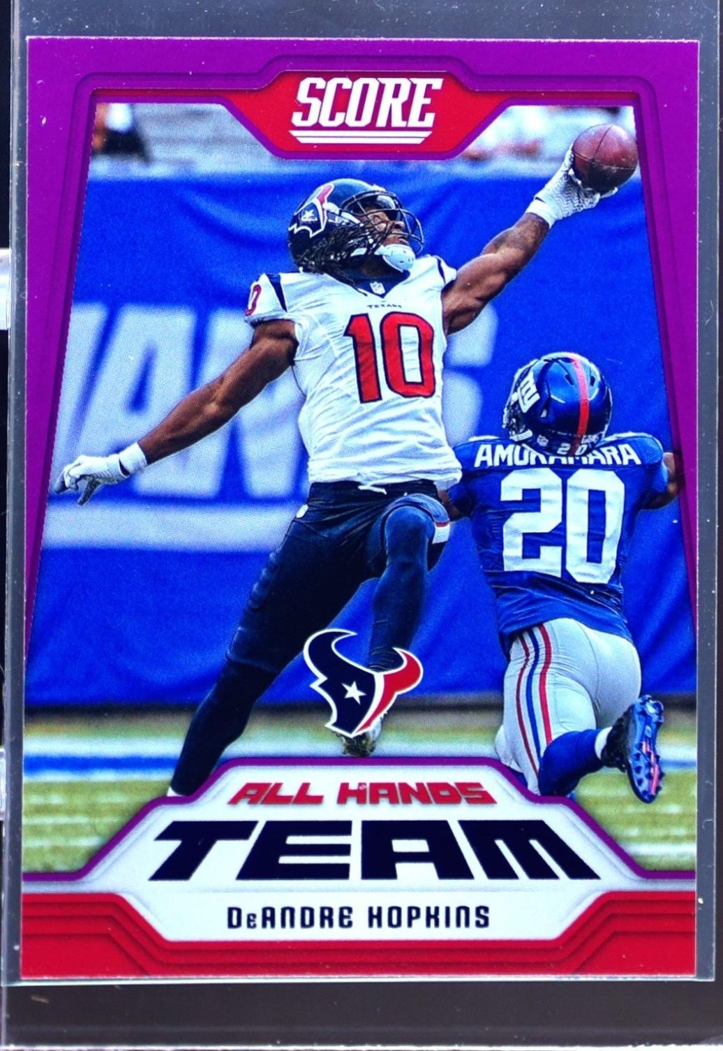 2018 Score DeAndre Hopkins #7 Texans All Hands Team Purple
