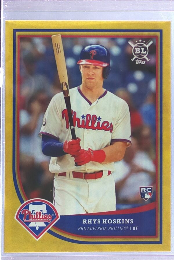 2018 Topps Big League Rhys Hoskins Gold RC #113 Phillies