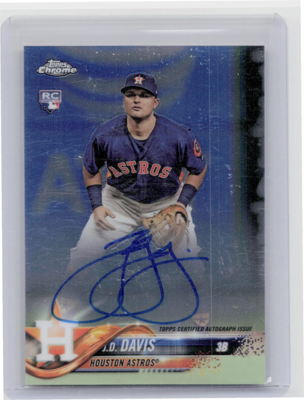 2018 Topps Chrome J.D. Davis AU #RA-JD Astros Rookie Autographs