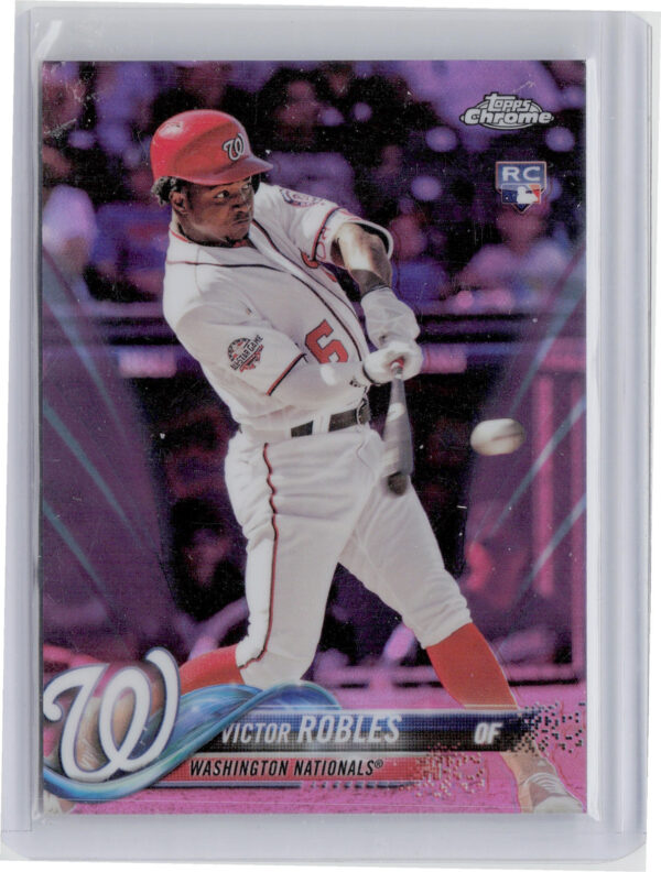 2018 Topps Chrome Update Victor Robles Pink Refractor #HMT22 Nationals