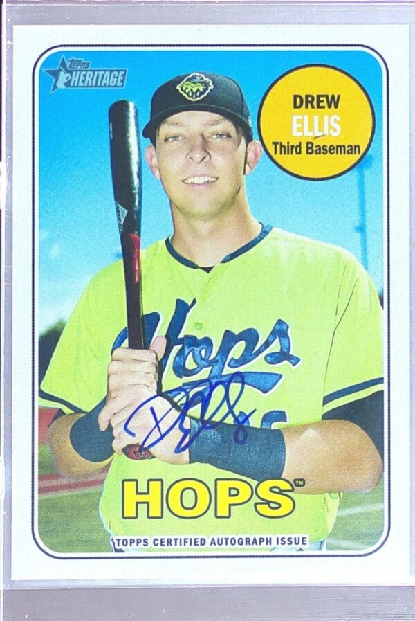 2018 Topps Heritage Minor League Drew Ellis Auto #ROA-DE Hops Real One Autograph
