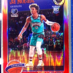 2019-20 Hoops Premium Stock Ja Morant RC Prizms Red Flash #297 Grizzlies