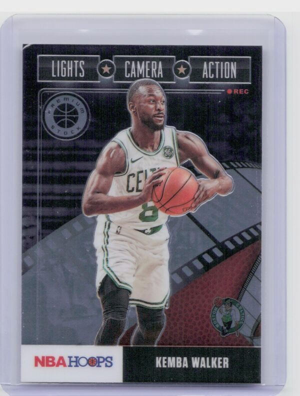 2019-20 Hoops Premium Stock Kemba Walker #14 Celtics Lights Camera Action