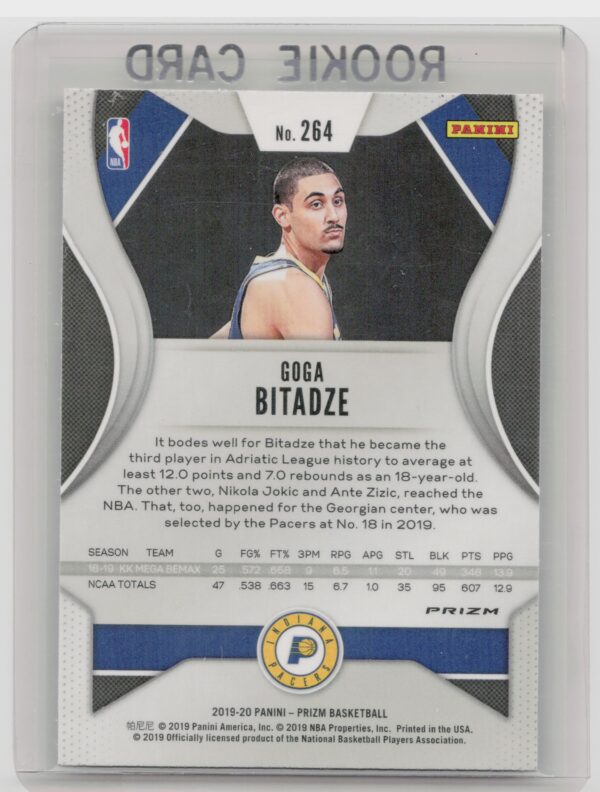 2019-20 Panini Prizm Goga Bitadze Prizms Red White and Blue #264 Pacers - Image 3