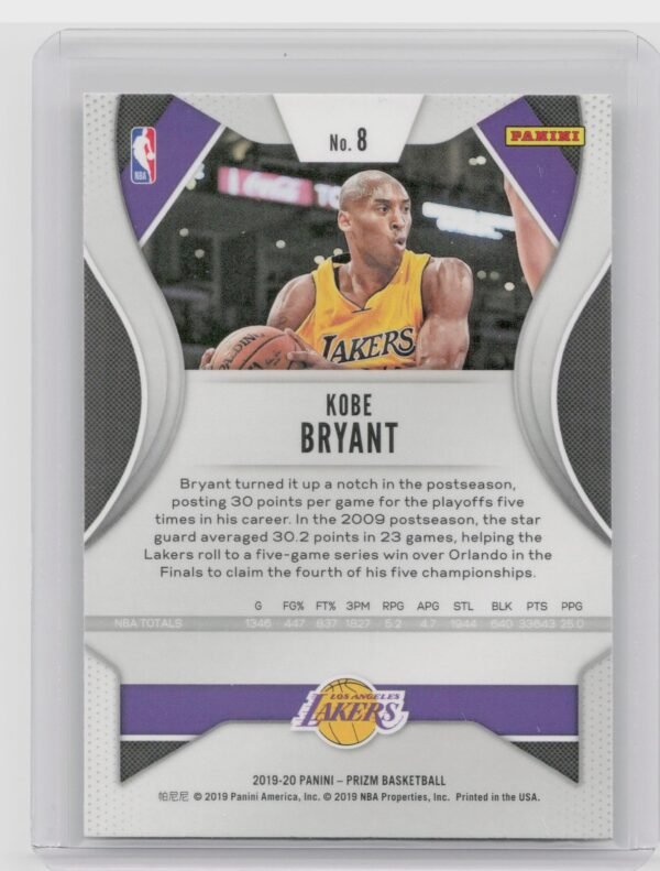 2019-20 Prizm Kobe Bryant #8 Lakers - Image 3