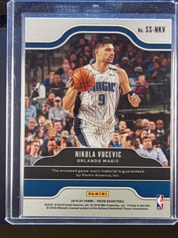 2019-20 Prizm Nikola Vucevic JSY #SS-NKV Magic Sensational Swatches - Image 3