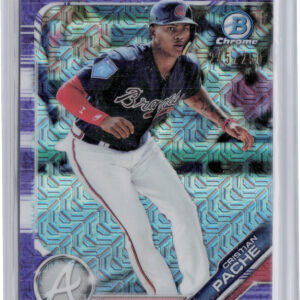 2019 Bowman Cristian Pache SN250 #BCP-62 Braves Chrome Prospects Mojo Refractors