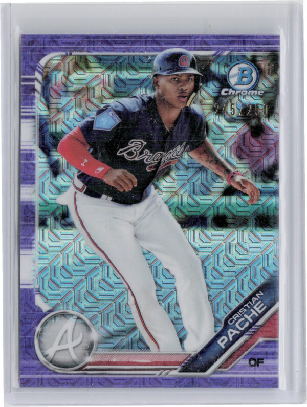 2019 Bowman Cristian Pache SN250 #BCP-62 Braves Chrome Prospects Mojo Refractors