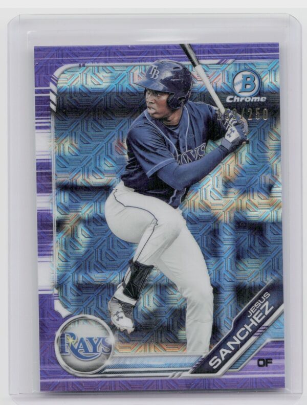 2019 Bowman Jesus Sanchez /250 #BCP-135 Rays Prospects Mojo Refractors Purple