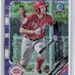 2019 Bowman Nick Senzel SN250 #BCP-43 Reds Chrome Prospects Mojo Refractors Purp