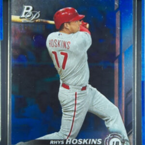 2019 Bowman Platinum Rhys Hoskins Blue SN150 #63 Phillies