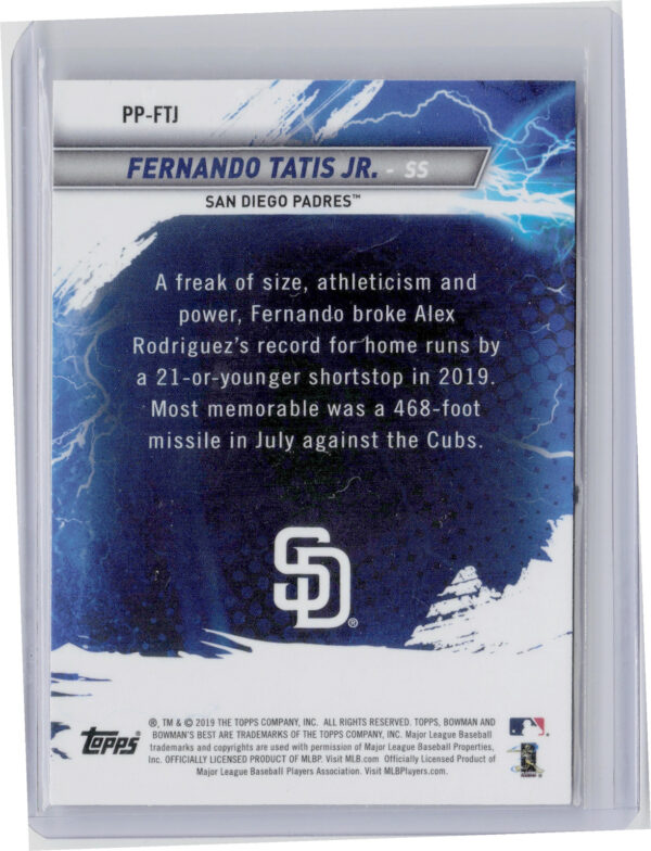 2019 Bowman's Best Fernando Tatis Jr. #PP-FTJ Padres Power Producers - Image 3