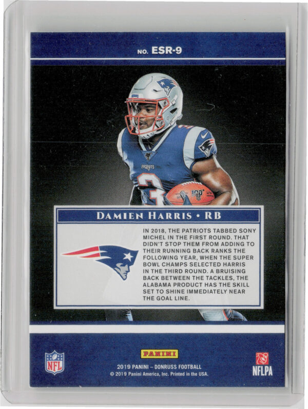 2019 Donruss Damien Harris #ESR-9 Patriots Elite Series Rookies - Image 3