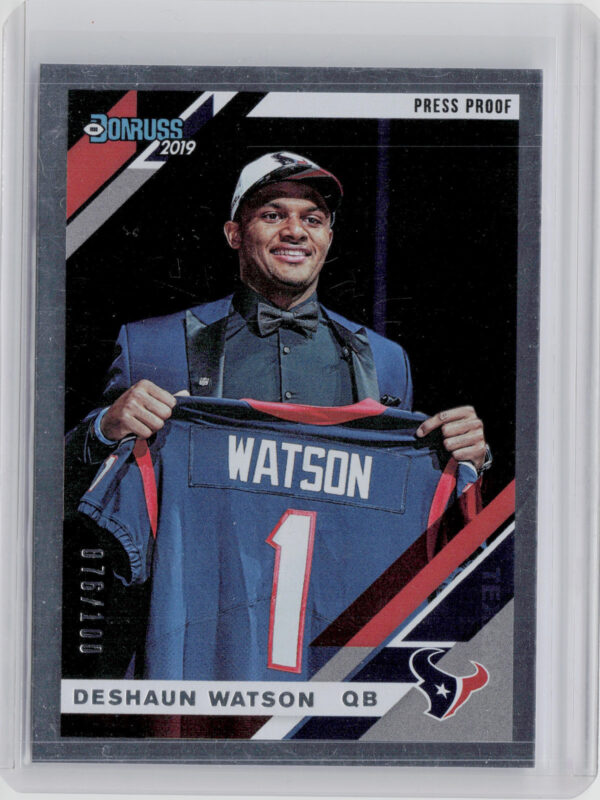 2019 Donruss Deshaun Watson Press Proof Silver SN100 #106 Texans