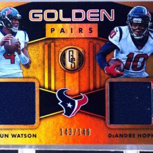 2019 Gold Standard DeAndre Hopkins / Deshaun Watson /149 JSY #GP-15 Texans