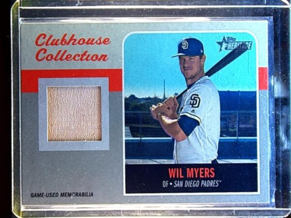 2019 Heritage Wil Myers JSY #CCR-WM Padres Clubhouse Collection Relics
