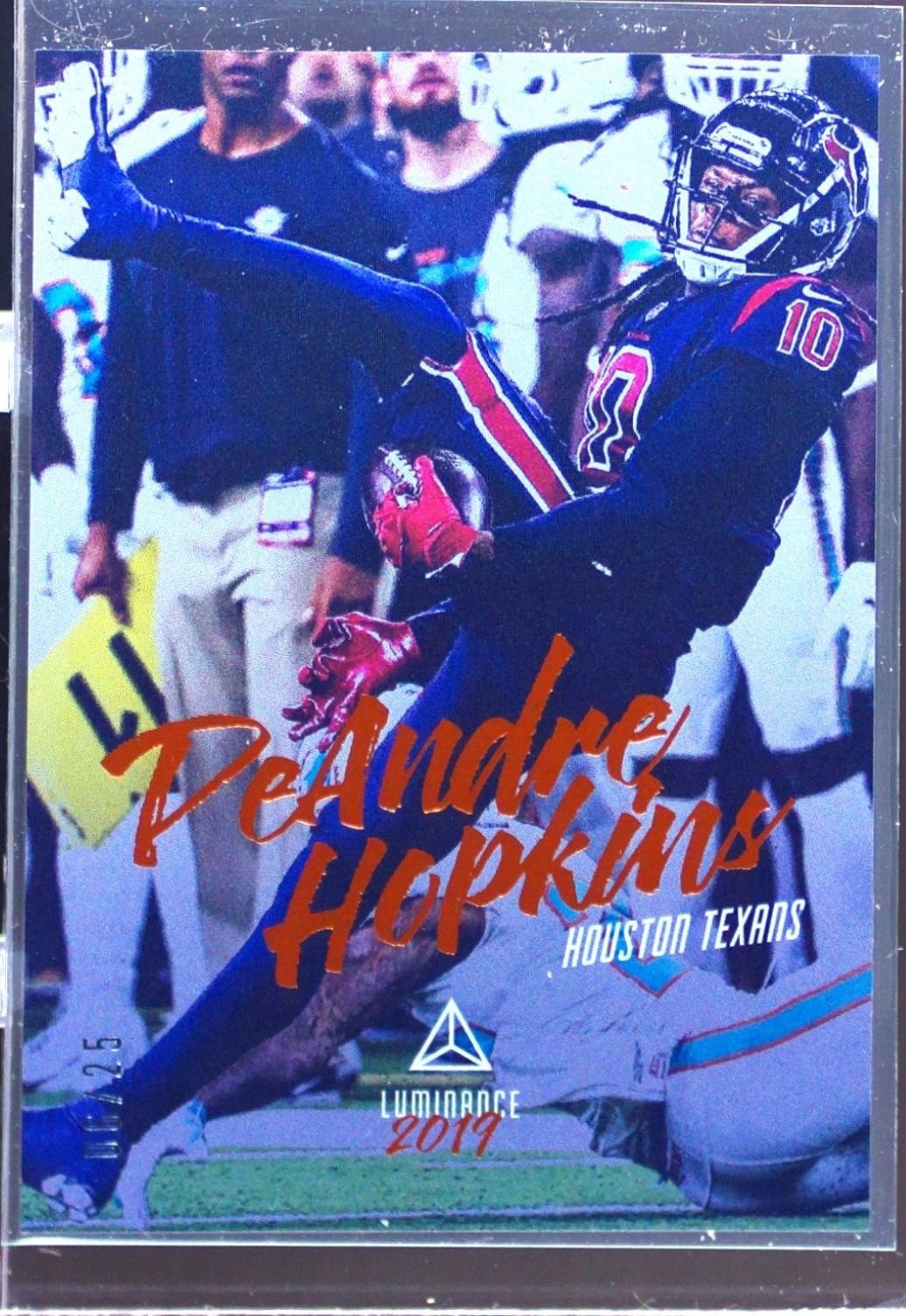 2019 Luminance DeAndre Hopkins Orange /25 #9 Texans
