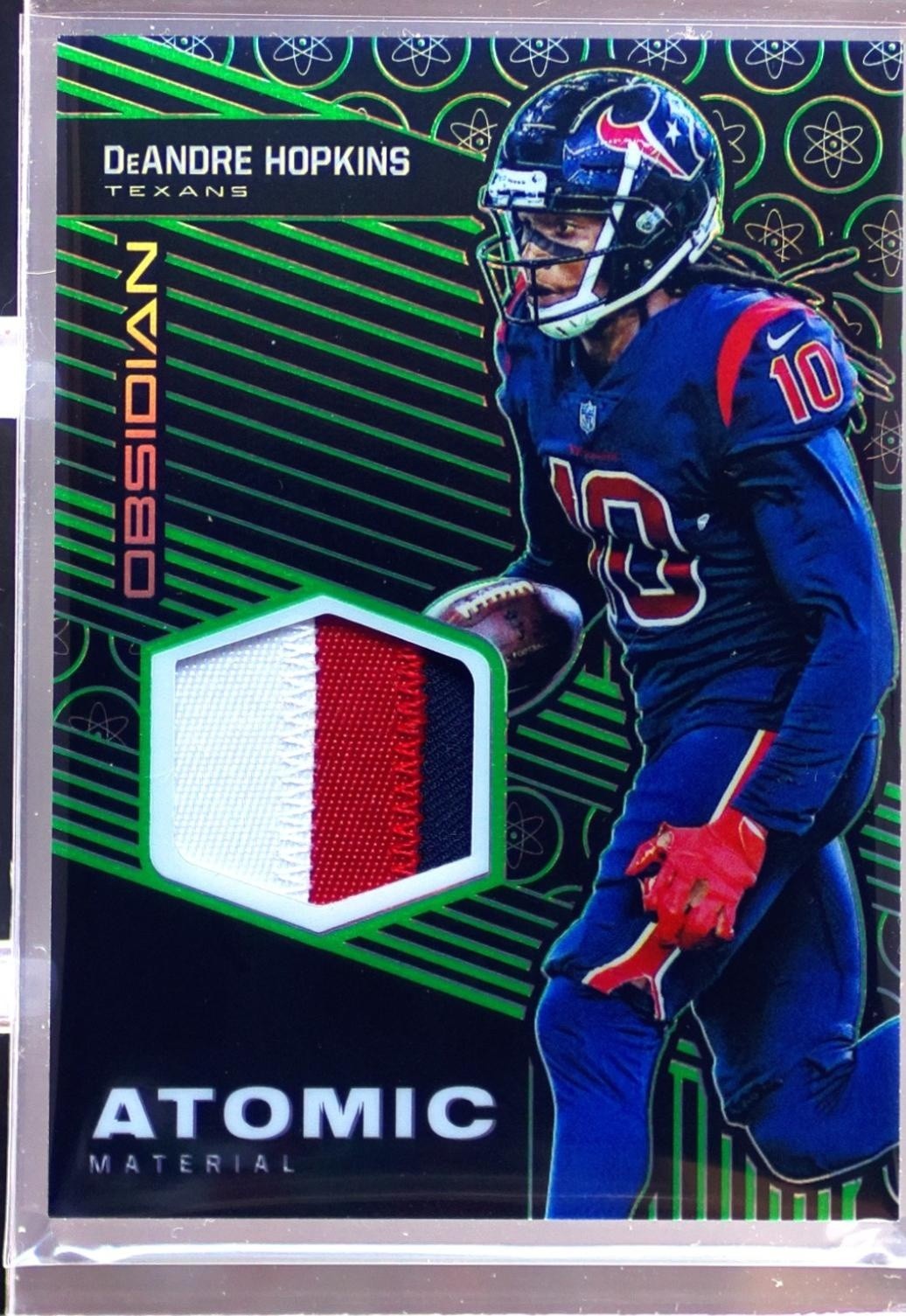 2019 Obsidian DeAndre Hopkins /25 JSY #AM-30 Texans Atomic Electric Etch Green