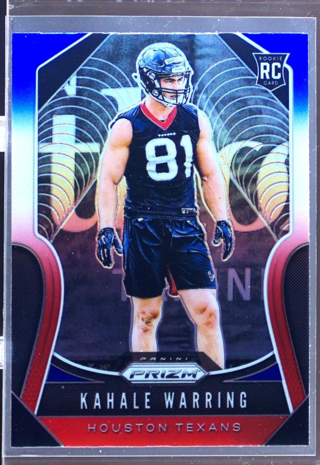 2019 Prizm Kahale Warring Red White and Blue RC #394 Texans