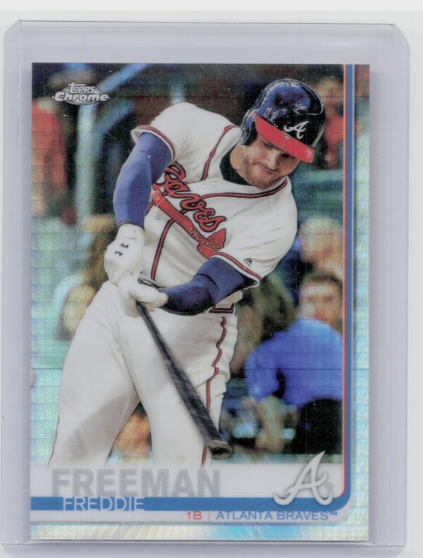 2019 Topps Chrome Freddie Freeman Prism Refractor #87 Braves