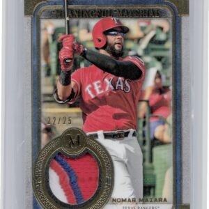 2019 Topps Museum Collection Nomar Mazara SN25 MEM #MMR-NM Rangers Meaningful Ma