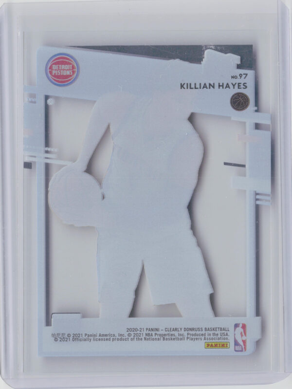 2020-21 Clearly Donruss Killian Hayes RC #97 Pistons - Image 3