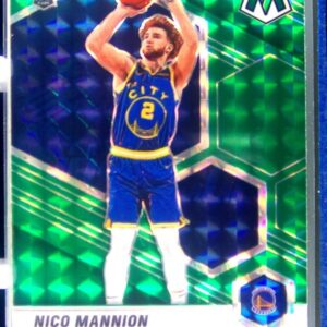 2020-21 Mosaic Nico Mannion Mosaic Green RC #229 Warriors