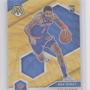 2020-21 Panini Mosaic Obi Toppin Mosaic Gold Wave #273 Knicks