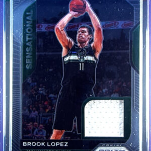 2020-21 Panini Prizm Brook Lopez #SSW-BLP Bucks Sensational Swatches