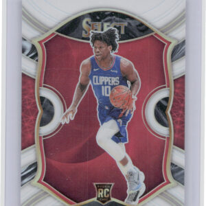 2020-21 Panini Select Daniel Oturu White Prizms SN149 #93 Clippers