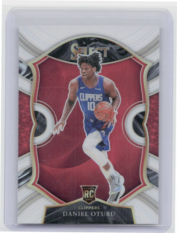 2020-21 Panini Select Daniel Oturu White Prizms SN149 #93 Clippers