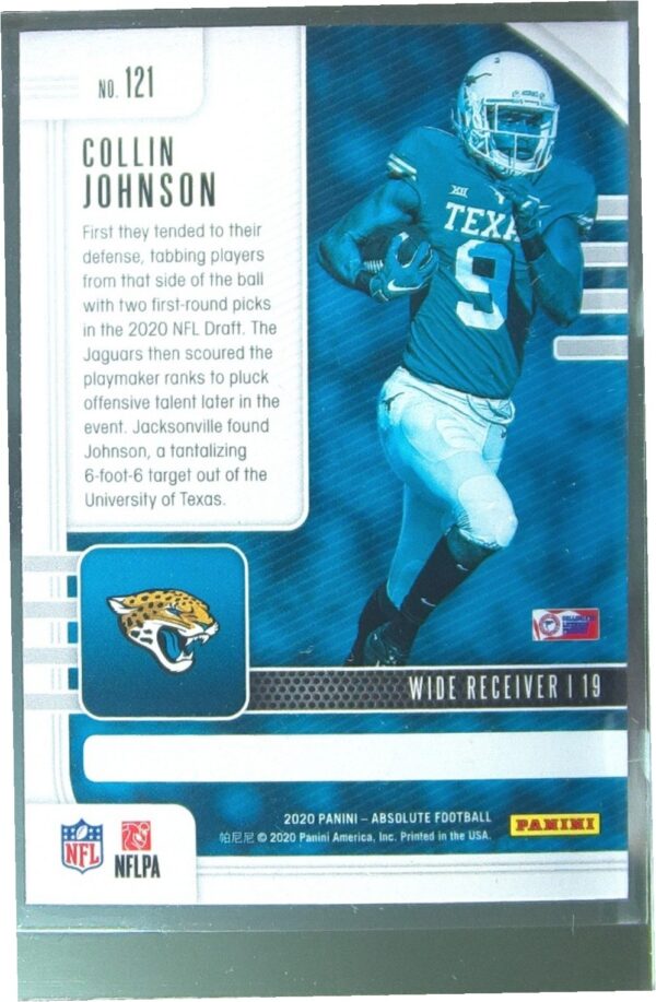2020 Absolute Collin Johnson Retail RC #121 Jaguars - Image 3