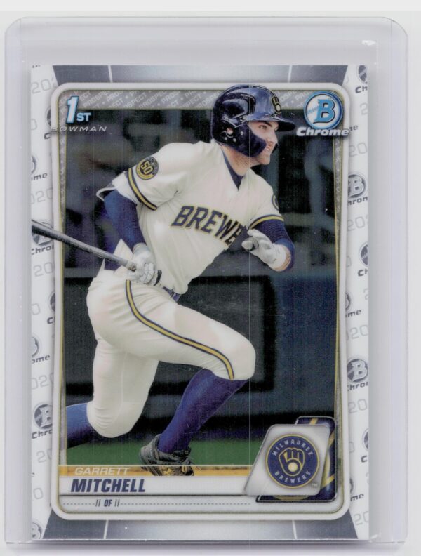2020 Bowman Draft Garrett Mitchell Chrome #BD-118 Brewers