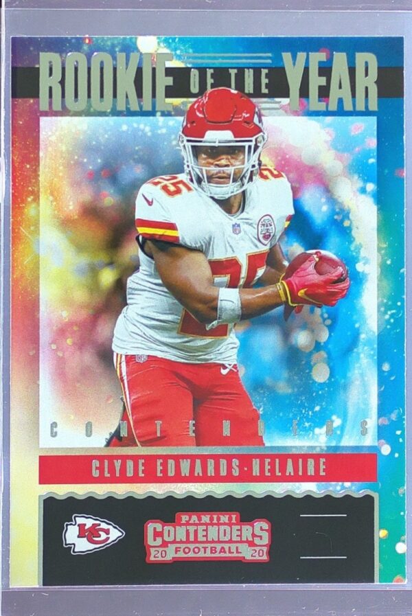 2020 Contenders Clyde Edwards-Helaire RC #RY-CEH Chiefs Rookie of the Year