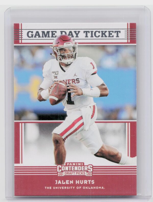 2020 Contenders Draft Picks Jalen Hurts Game Day Ticket Rookie #15 Oklahoma