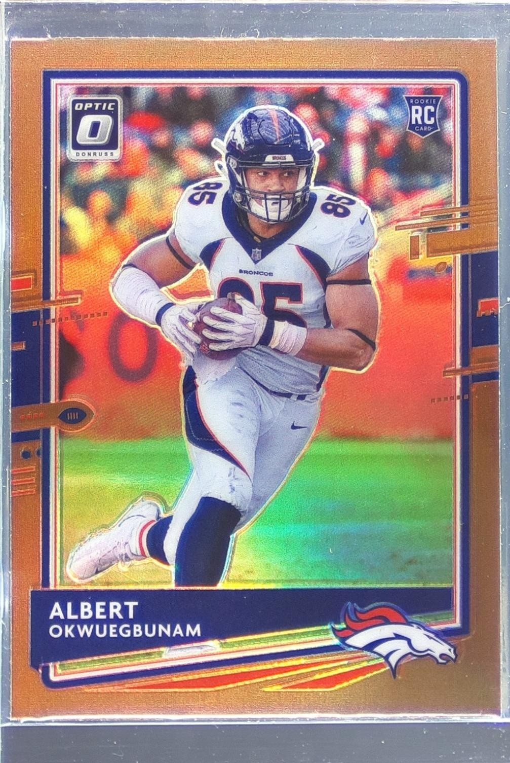 2020 Donruss Optic Albert Okwuegbunam Bronze RC #124 Broncos