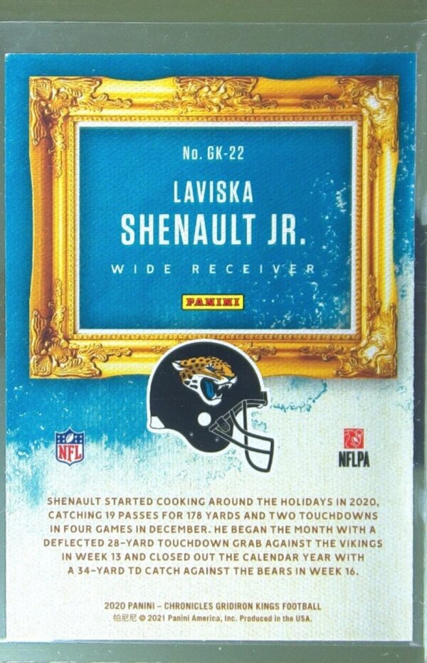 2020 Panini Chronicles Laviska Shenault Jr. RC #GK-22 Jaguars Gridiron Kings - Image 3