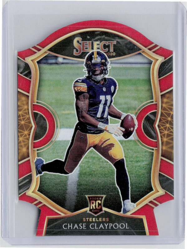 2020 Panini Select Chase Claypool Red Prizm Die Cut #70 Steelers