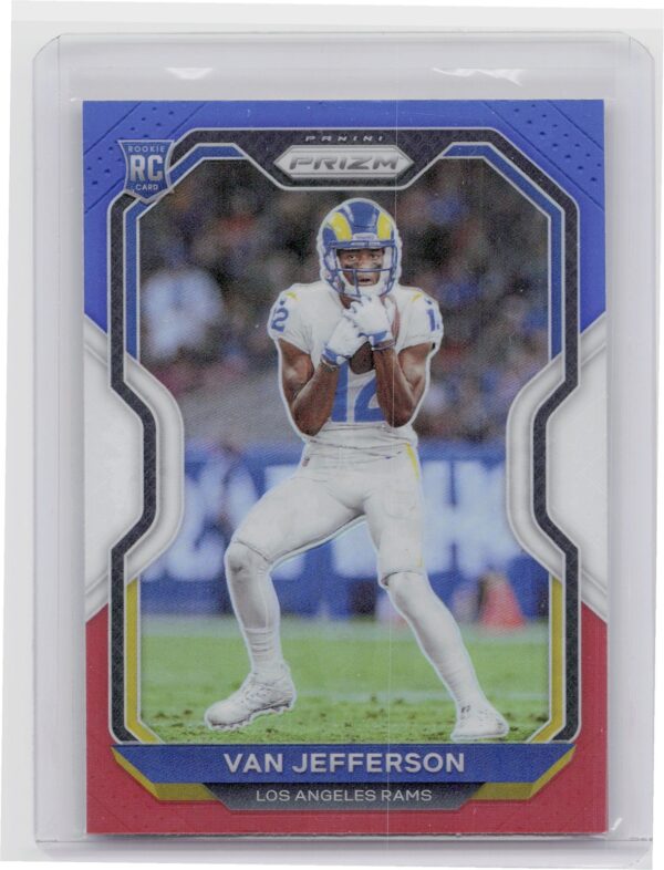 2020 Prizm Van Jefferson Prizm Red White and Blue #377 Rams