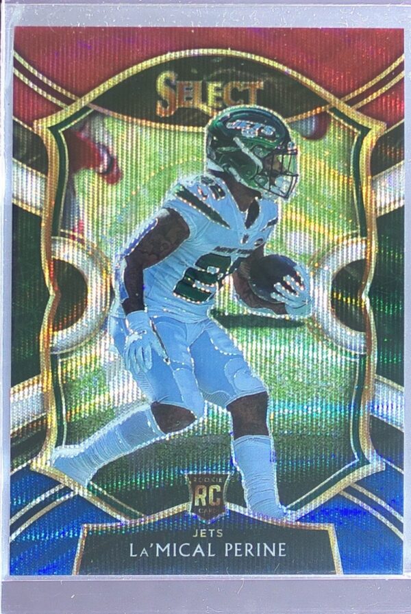 2020 Select La'Mical Perine Tri Color Prizm /199 RC #80 Jets