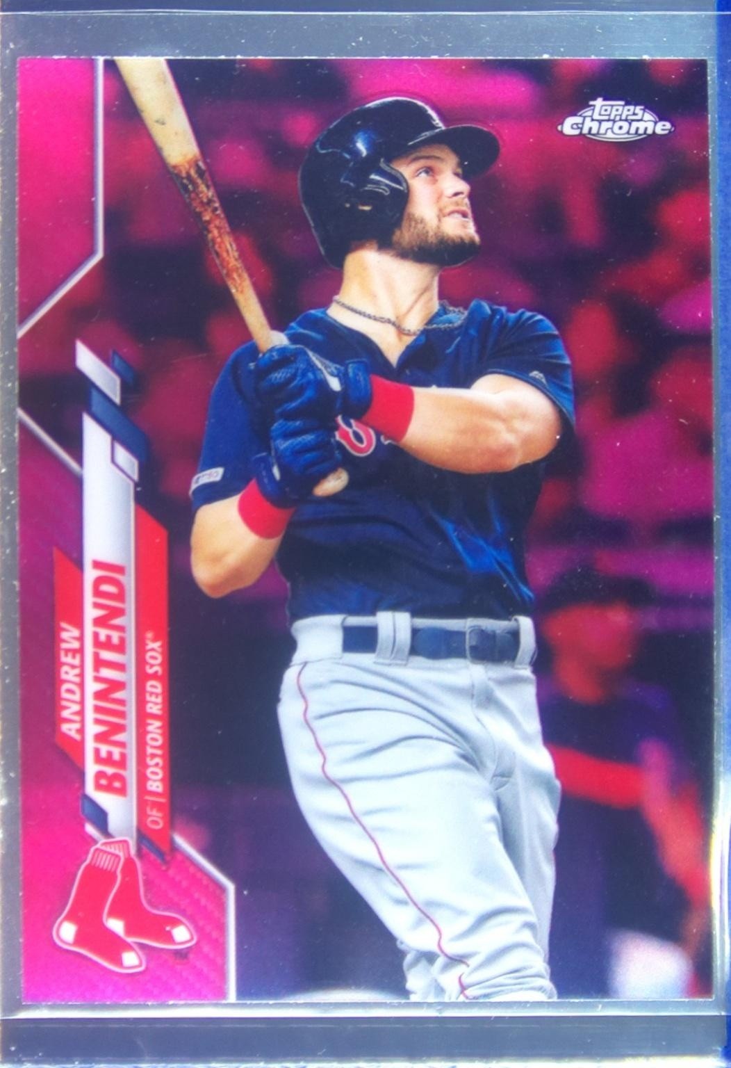 2020 Topps Chrome Andrew Benintendi Pink Refractor #57 Sox
