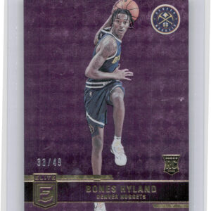 2021-22 Donruss Elite Bones Hyland Purple SN49 #223 Nuggets