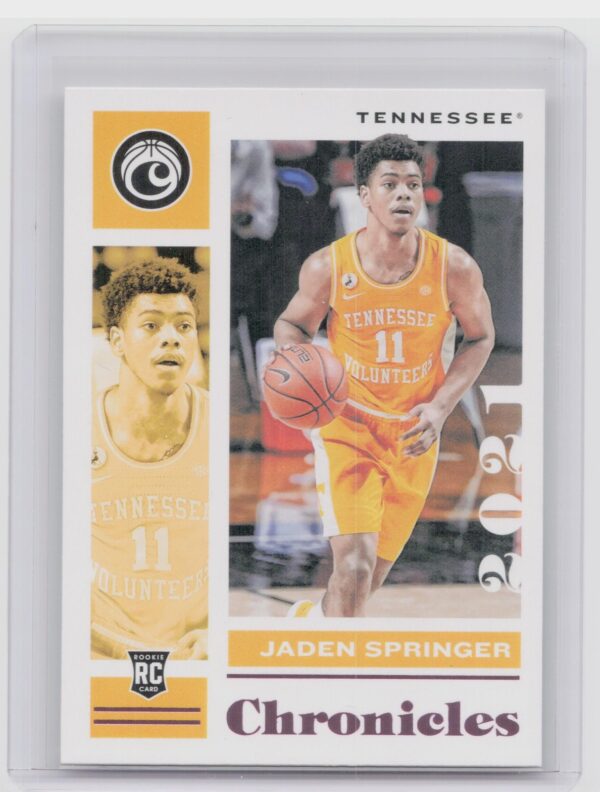 2021-22 Panini Chronicles Draft Picks Jaden Springer Rookie #20 Volunteer