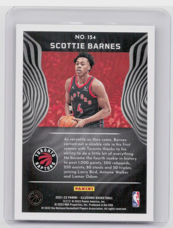 2021-22 Panini Illusions Scottie Barnes Asia Red #154 Raptors - Image 3