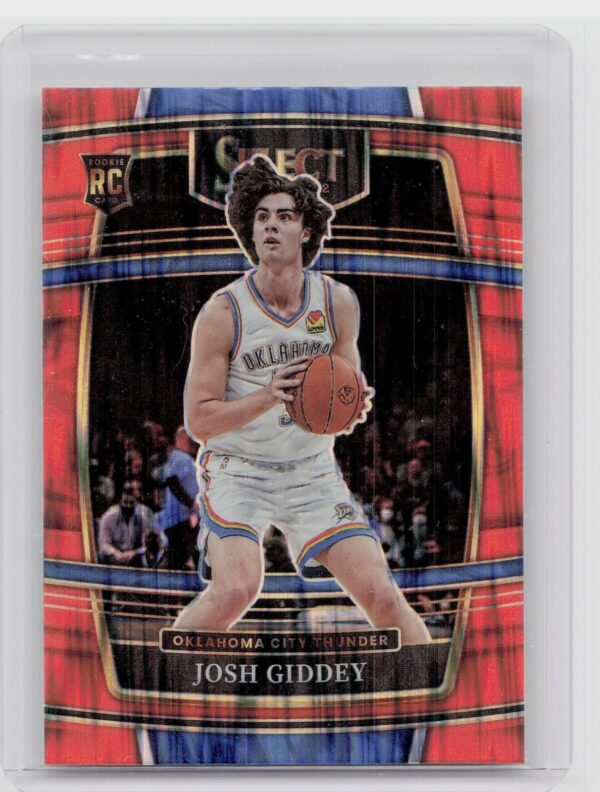 2021-22 Select Josh Giddey Orange Flash Prizm #58 Thunder