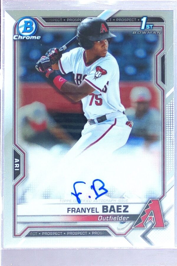 2021 Bowman Chrome Franyel Baez Auto #CPA-FB Diamondbacks Prospect Autographs