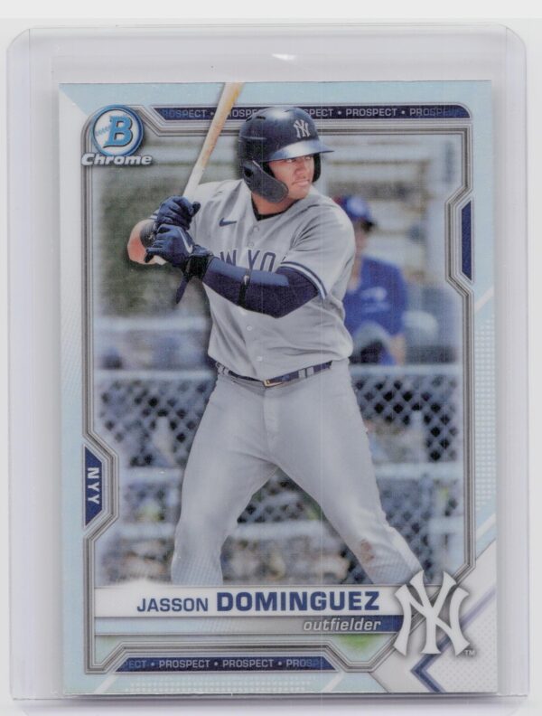 2021 Bowman Draft Jasson Domínguez Refractor #BDC-77 Yankees