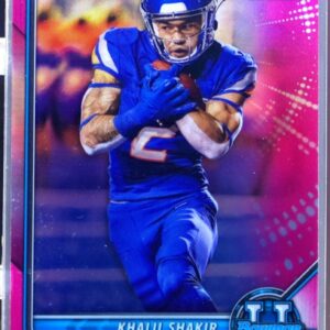 2021 Bowman University Khalil Shakir Chrome Pink #1 Broncos First Bowman