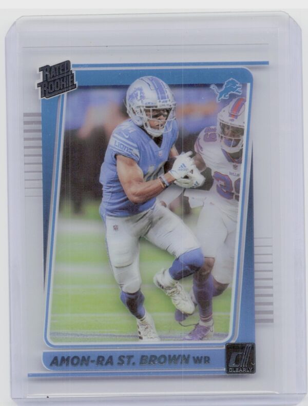 2021 Clearly Donruss Amon-Ra St. Brown RC #84 Lions